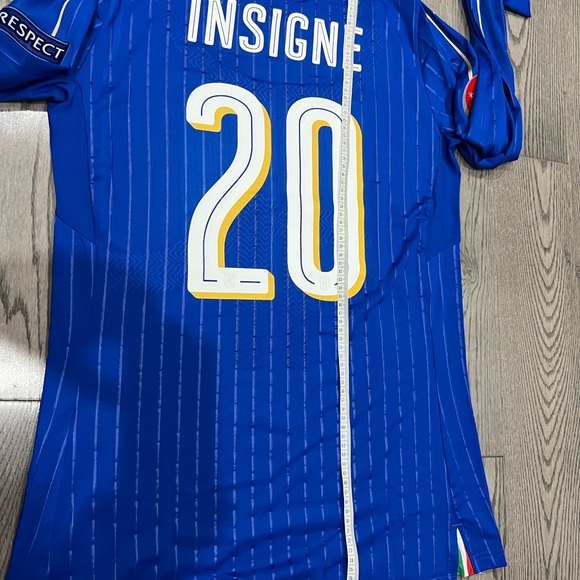 Italy Puma Authentic Long Sleeves ACTV Jersey EURO 2016 Insigne #20 BNWT - Picture 10 of 10